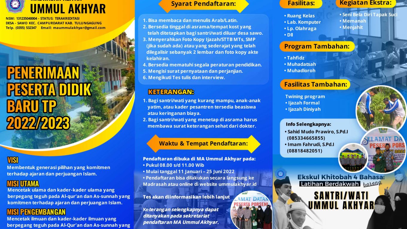 PPDB MA Ummul Akhyar TP 2021/2022